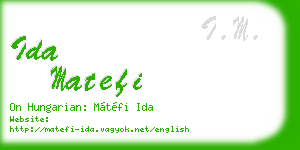 ida matefi business card